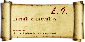 Lipták István névjegykártya